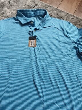 Charles Tyrwhitt Light Blue Striped Polo